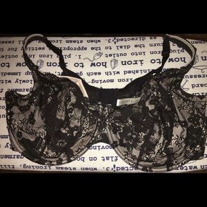 Black Full Coverage Lace Bra